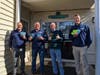 L-R: Joe Fost, A&T Chevrolet-Subaru General Manager; Jeff Allen, A&T Chevrolet-Subaru President; Malcolm Friend,  Keystone Opportunity Center Director of Resource Development; Dan Agee, A&T Subaru Sales Manager