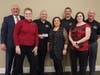 Souderton-Telford Rotary Cocktails and Candy Canes Co-chairs Sarah Bergin and Janet Pesini present $14,000 Donation to FTPBA