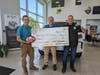 PICTURED (L-R):  Eric Laylon, Pennridge Little League VP of Member Relations; Joe Fost, A&T Chevrolet-Subaru General Manager; Jeff Allen, A&T Chevrolet-Subaru President
