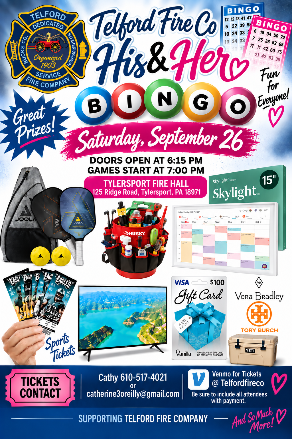Telford Fire Co. His & Hers Bingo Fundraiser