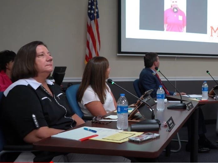 Kim Argo at Aug. 9, 2021, Board Meeting