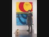 Michael Dweck standing in front of O-63, Blunderbust, 2023
Acrylic paint, paint chips, pumice on aluminum
84 × 60 in | 213.4 × 152.4 cm