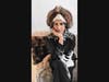 Fur headband styled over StyleEsteem headpiece; Sable patchwork pillows       