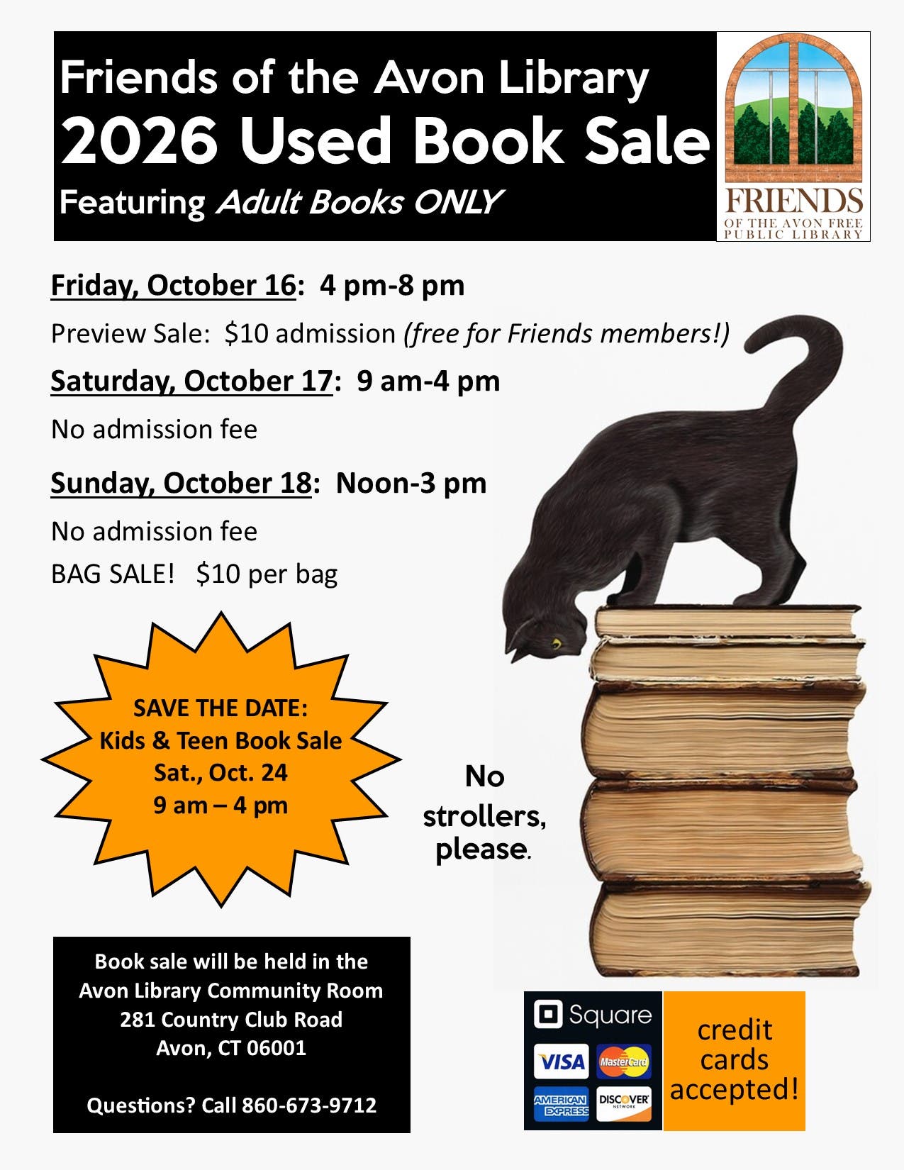 Friends of the Avon Library Used Book $10 BAG SALE