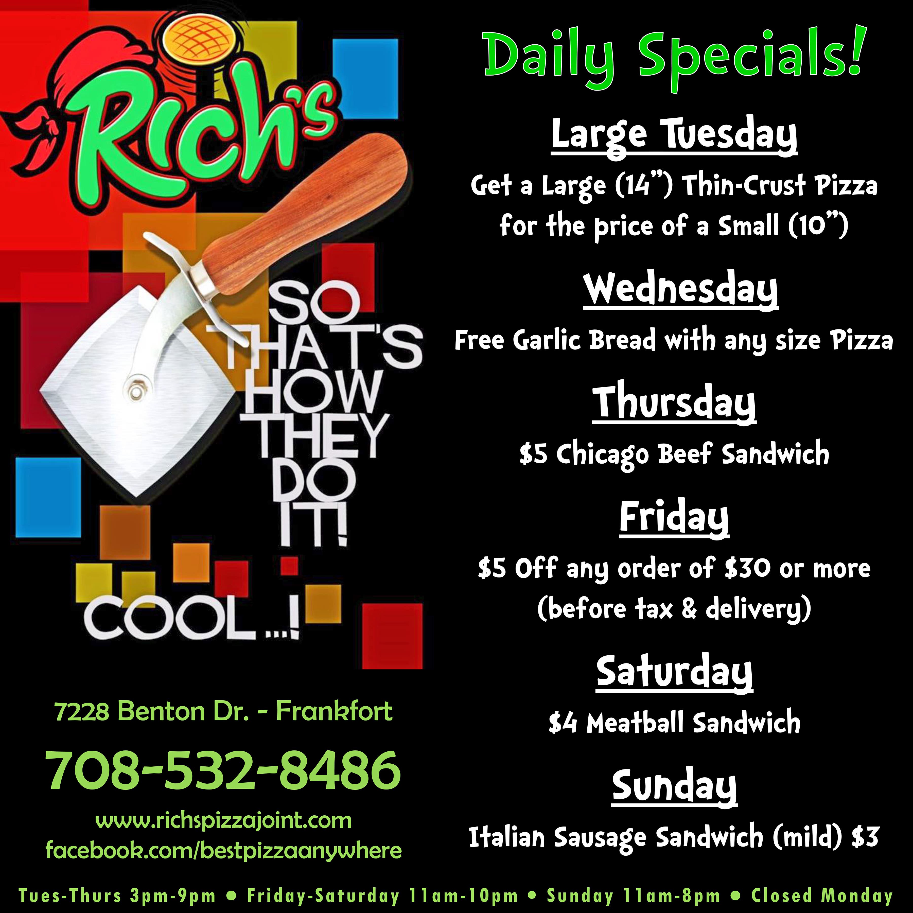 RPJ Daily Specials