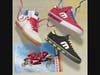 The Screw Vulc Mid x RAD and Calli Vulc x RAD are shown above and come equipped in white/gum for the Screw Vulc alongside red/blue/white and