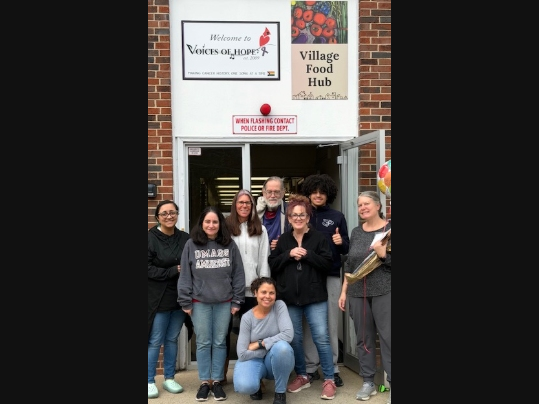 The Village Food Hub team gears up for their first annual Walk for Hunger, with Executive Director, Shari Mcleod (far right).