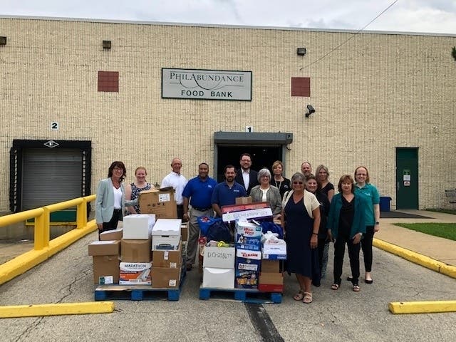 Credit unions and legislators collaborated and launched a food drive this summer and donated 1,405 pounds of canned goods and non-perishable food to Philabundance in North Philadelphia.