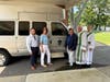 Legislator RJ Renna, Island Harvest Director, Mayor Mike LaVorata, Pastor Herbst and Food Pantry Director Kerrianne Wilmer