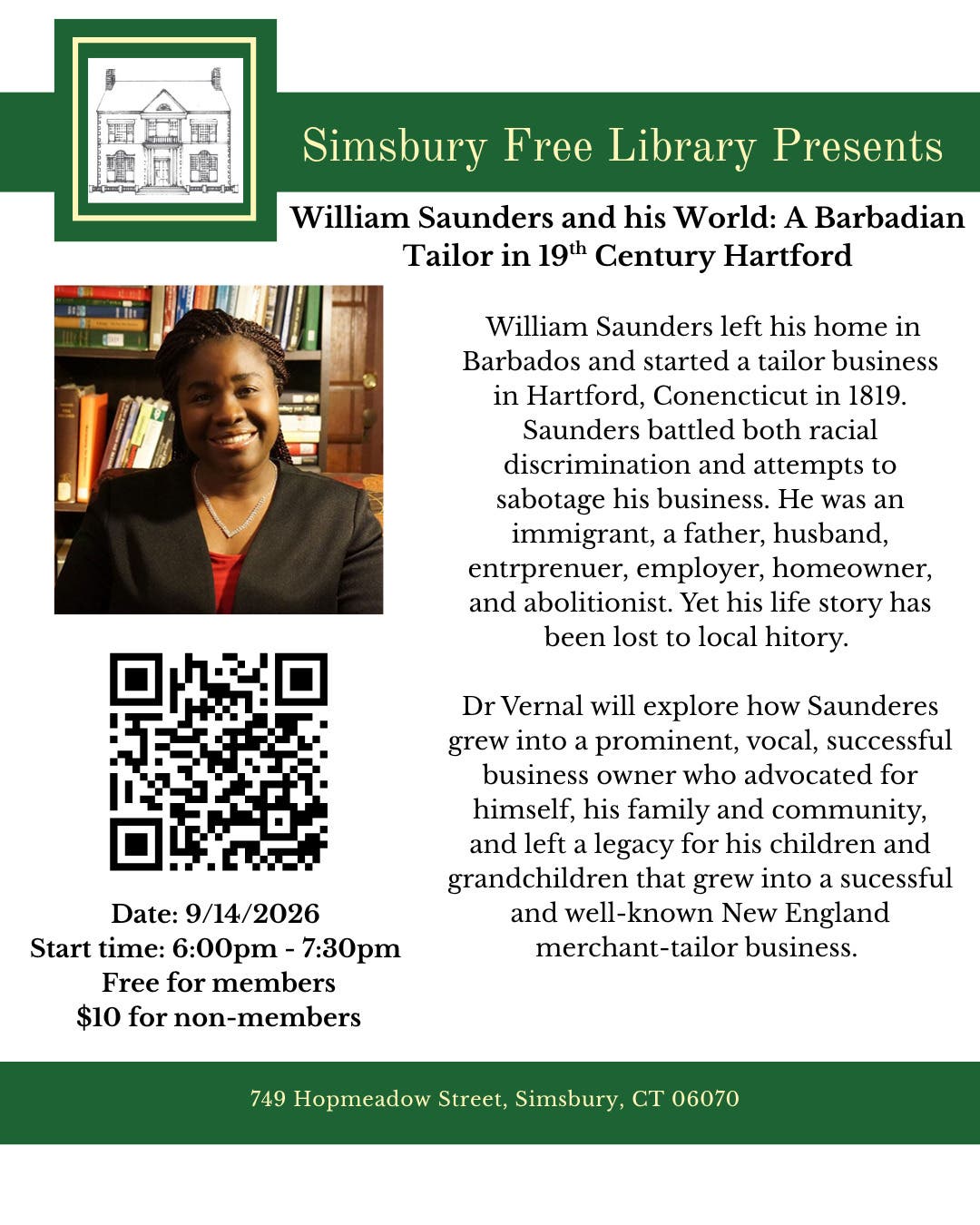 Upcoming events at The Simsbury Free Library