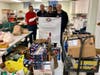 Frank Dolce, Tom Magro, Gary Palumbo and Geno Avenoso delivered donated items to the Farmington Food Pantry