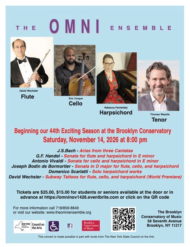 The OMNI Ensemble Begins its 44th Season!