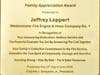On June 23, 2026, at the Annual Conv. of the Md. St. Firefighters Assoc., the Leppert family received the Family Appreciation Prog. Award