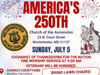 The Church of the Ascension in Westminster held an outside service Sunday morning, July 5, 2026 with the Westminster Municipal Band to mark the 250th anniversary of our nation. 