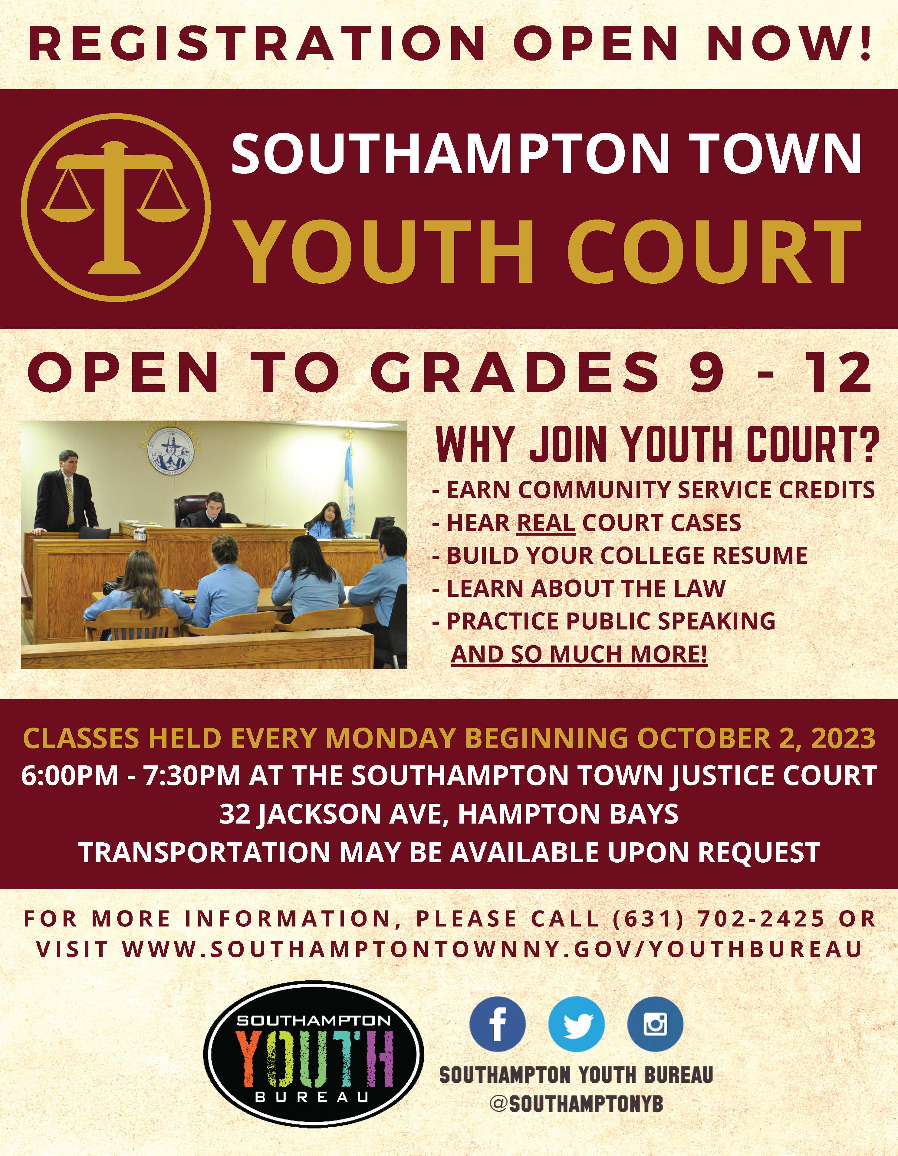 Oct 2 | Southampton Town Youth Court | Westhampton, NY Patch