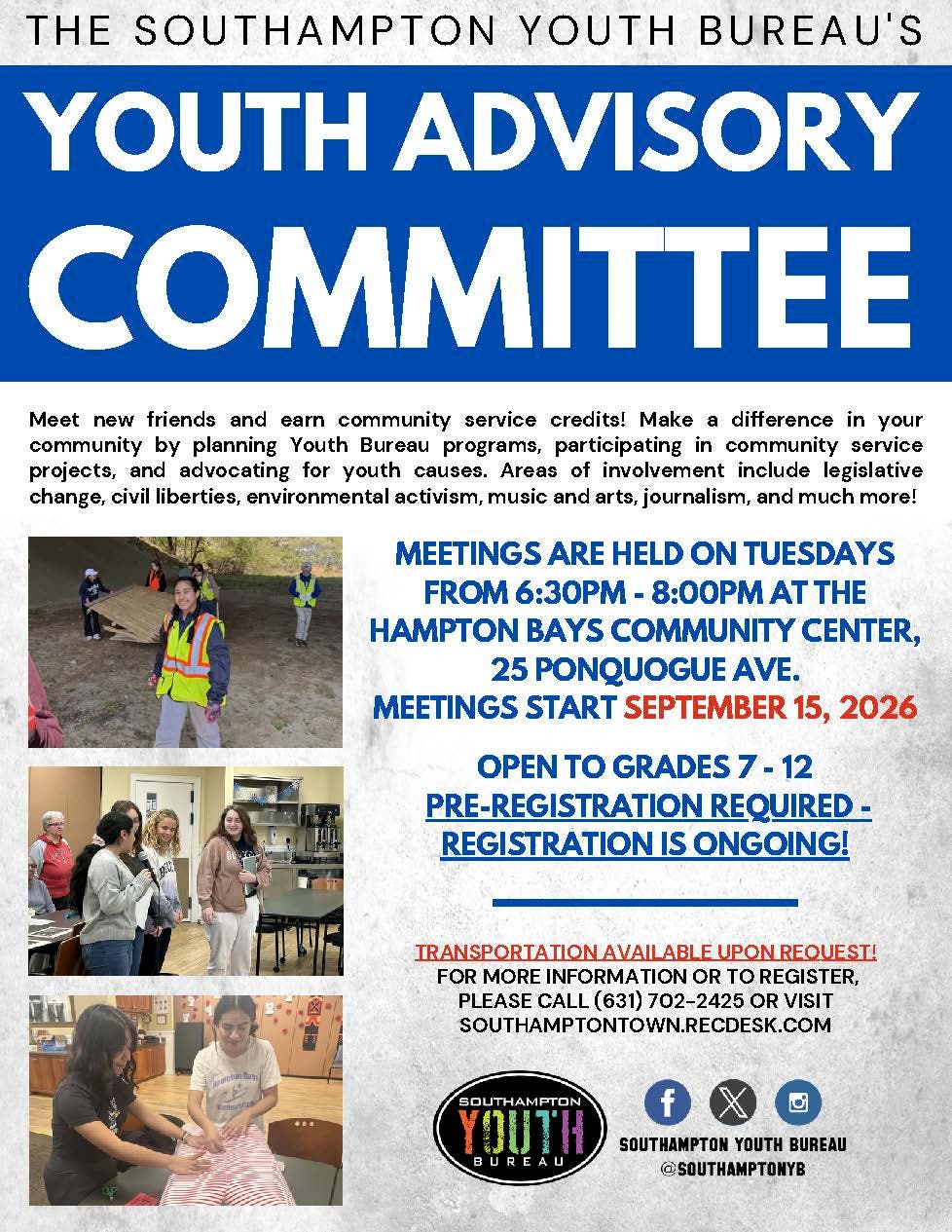 The Southampton Youth Bureau's Youth Advisory Committee