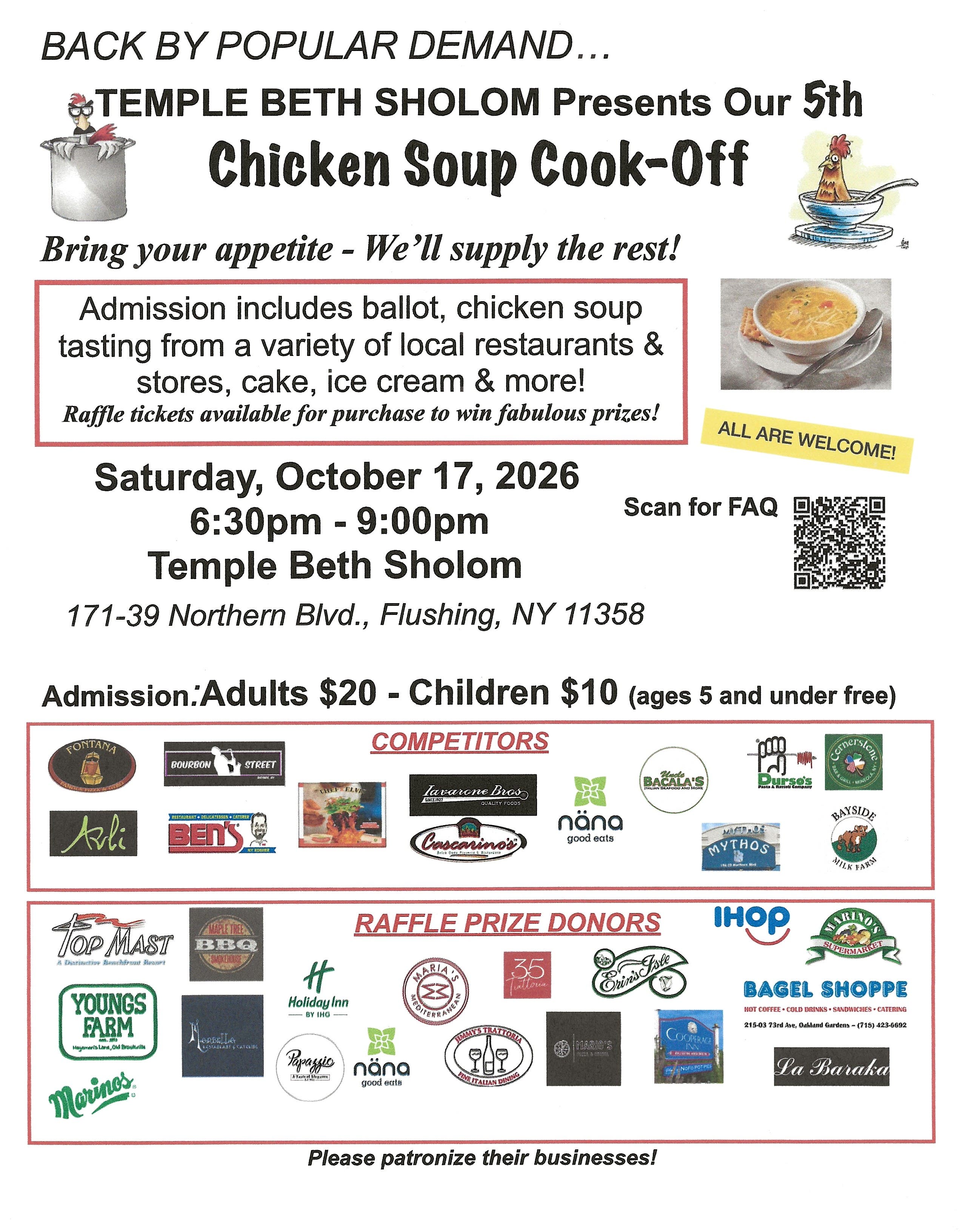 Temple Beth Sholom 5th Chicken Soup Cook-Off