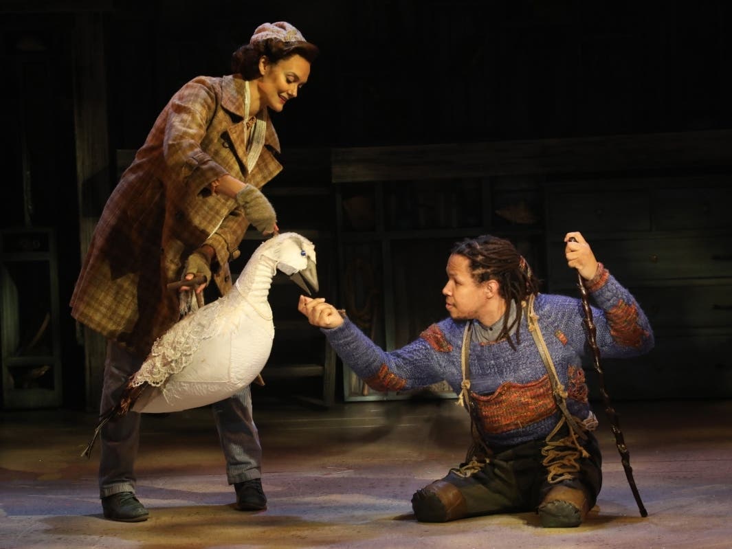  Leah Hofmann, Princess, and Eric Graise in Goodspeed's The Snow Goose. 

