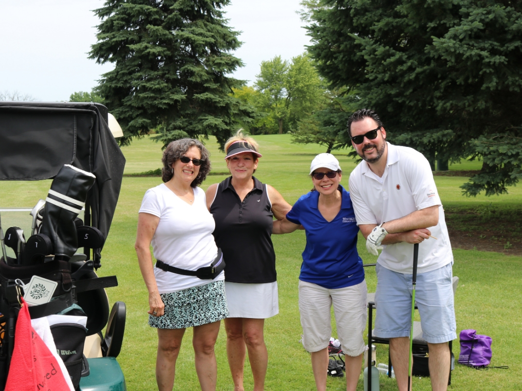 Golfers on the Palatine Hills Golf Course at the 2018 Palatine Area Chamber of Commerce Golf Outing