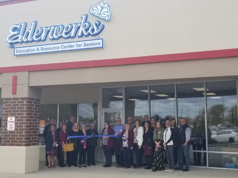 Members of the PACC, along with Elderworks President Jennifer Prell, are pictured at the recent ribbon cutting event.