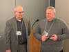 PACC Executive Director is pictured with Durty Nellie's Co-Owner Jimmy Dolezal. Winner of the Key to Success Business of the Year award.
