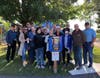 Buffalo Grove Rotarians are pictured at the new Little Free Library in Green Lake Park after a dedication ceremony in honor of Rotarian Patrice (Pat) Johannes.