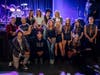 Event creators and co-emcees Jason Stallard and Melanie Santostefano are pictured (center) along with members of Kung Fu Sleepover, the Voodoo Dolls and Collision at the first-ever Future Stars event. 