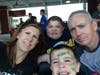 Lesly, Nathan, Matthew and stepfather Richard are pictured. 

