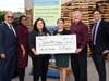 The pictured people include Ventura County Supervisor Vianey Lopez, Oxnard Pallet Company owner Beatrice Vasquez,  Oxnard Mayor John Zaragoza, CalRecycle Loan Officer Bruce Quigley, and Administrator, VCPWA David Goldstein.