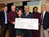 The pictured people include Pinnpack CEO Ira Maroofian, Ventura County Supervisor Vianey Lopez, Oxnard Mayor John Zaragoza, CalRecycle Loan Officer Bruce Quigley, and Administrator, VCPWA David Goldstein.
