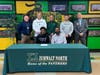 Pictured: (from left to right) Seated: Cairo Payne, Calvin Payne Standing: Ted Hickey (FZN Activities Coordinator), Carl Scarf (FZN Assistant Coach), Joe Bacon (FZN Head Coach), Nick Fisher (FZN Assistant Coach), Joe Sutton (FZN Principal)