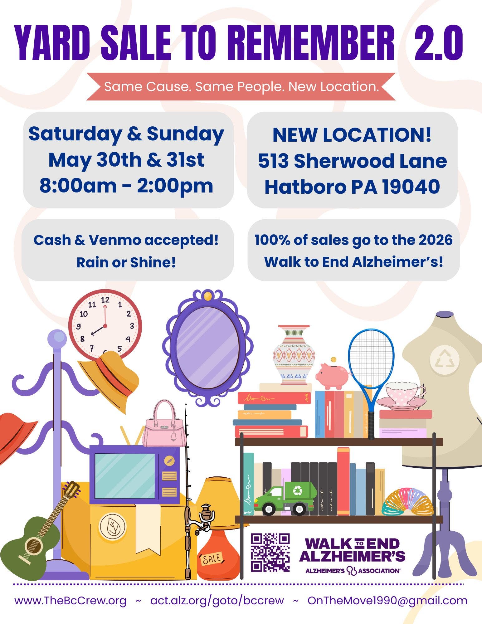 Yard Sale to Remember! Same Cause. New Place.