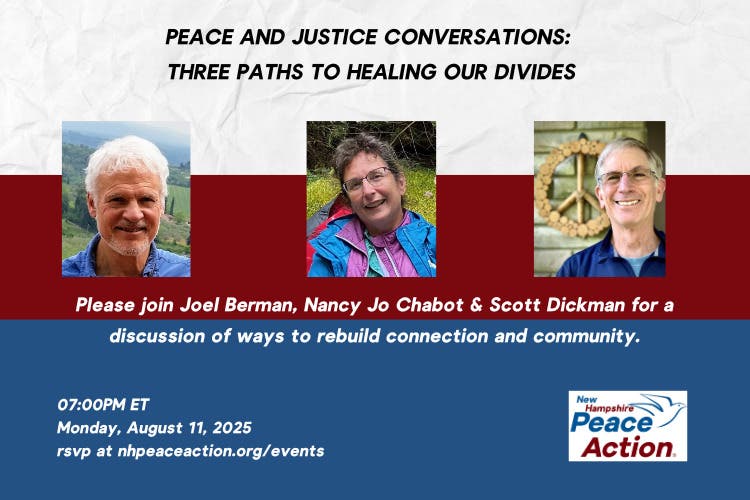Peace and Justice Conversations: Three Paths to Healing Our Divides