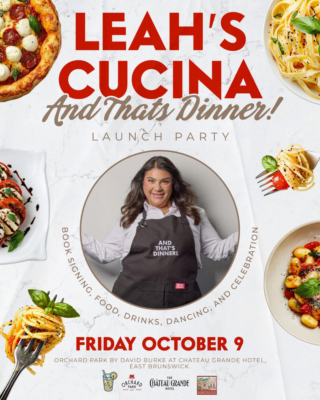 NJ’s Top Cooking Influencer “@leahscucina” to Launch Cookbook at Orchard Park by David Burke