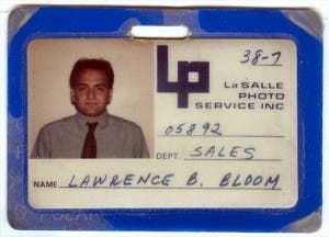 Larry Bloom ID from LaSalle Photo Service, Inc.