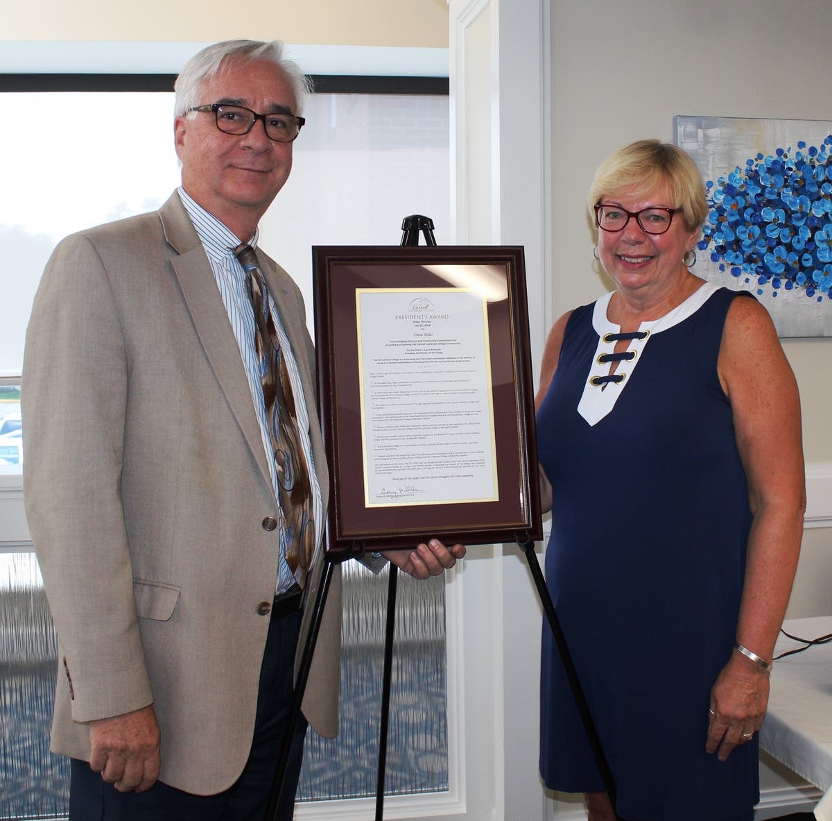 Keller Honored with President's Award