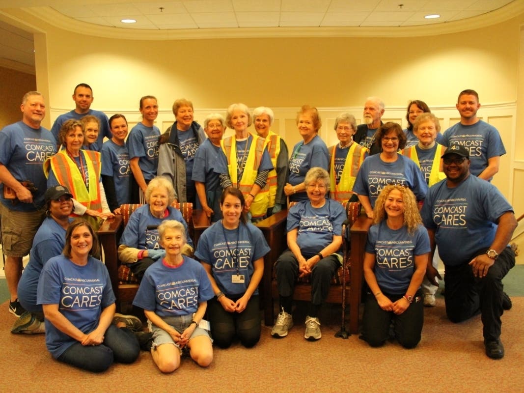 Residents, staff and Comcast employees volunteered