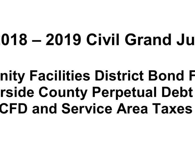 Riverside Grand Jury Report on CFD 