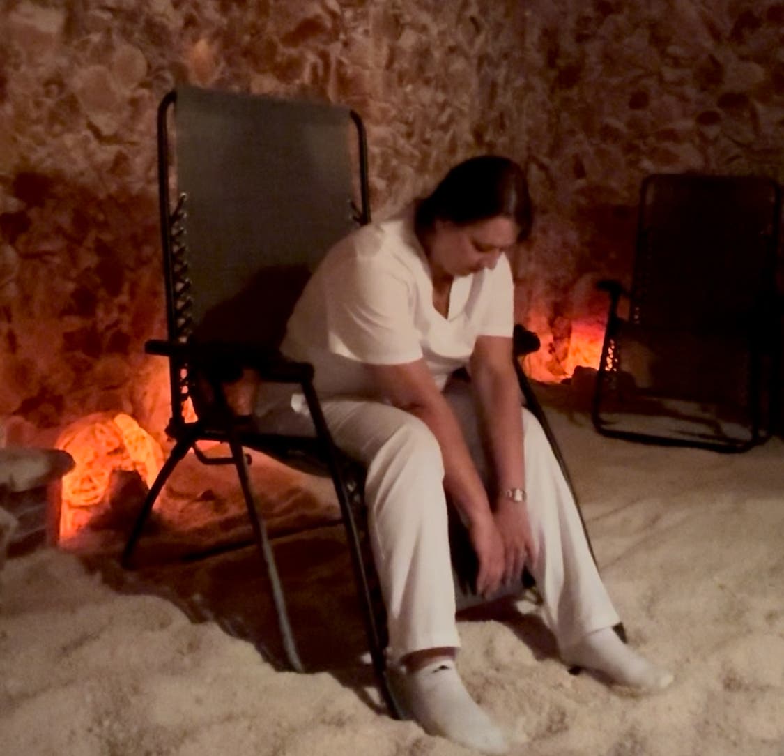 Chair Yoga in the Salt Cave