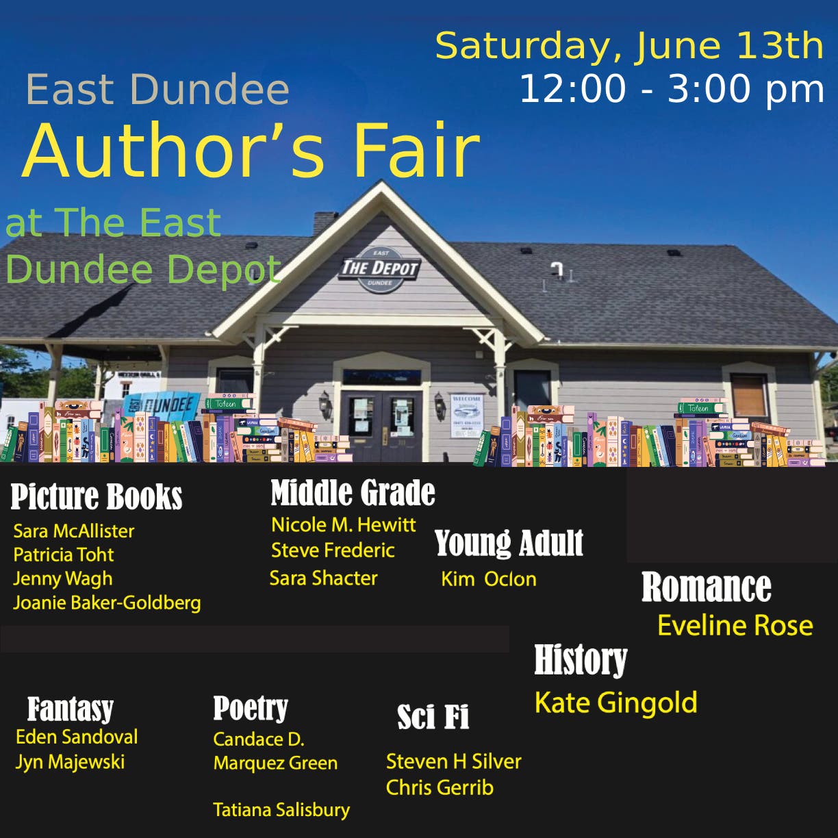 Author Fair at East Dundee Downtown Depot