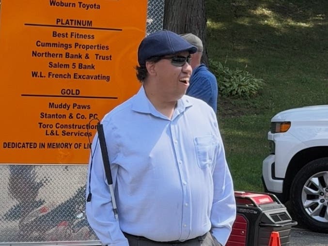 Joe Quintanilla, 76th President of the Woburn Host Lions and the first blind president.