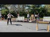 Environmental Services Director Miguel Colon tosses a lasso at a sawhorse during a rodeo roping activity as part of a team-building event held at Traditions of Hanover.