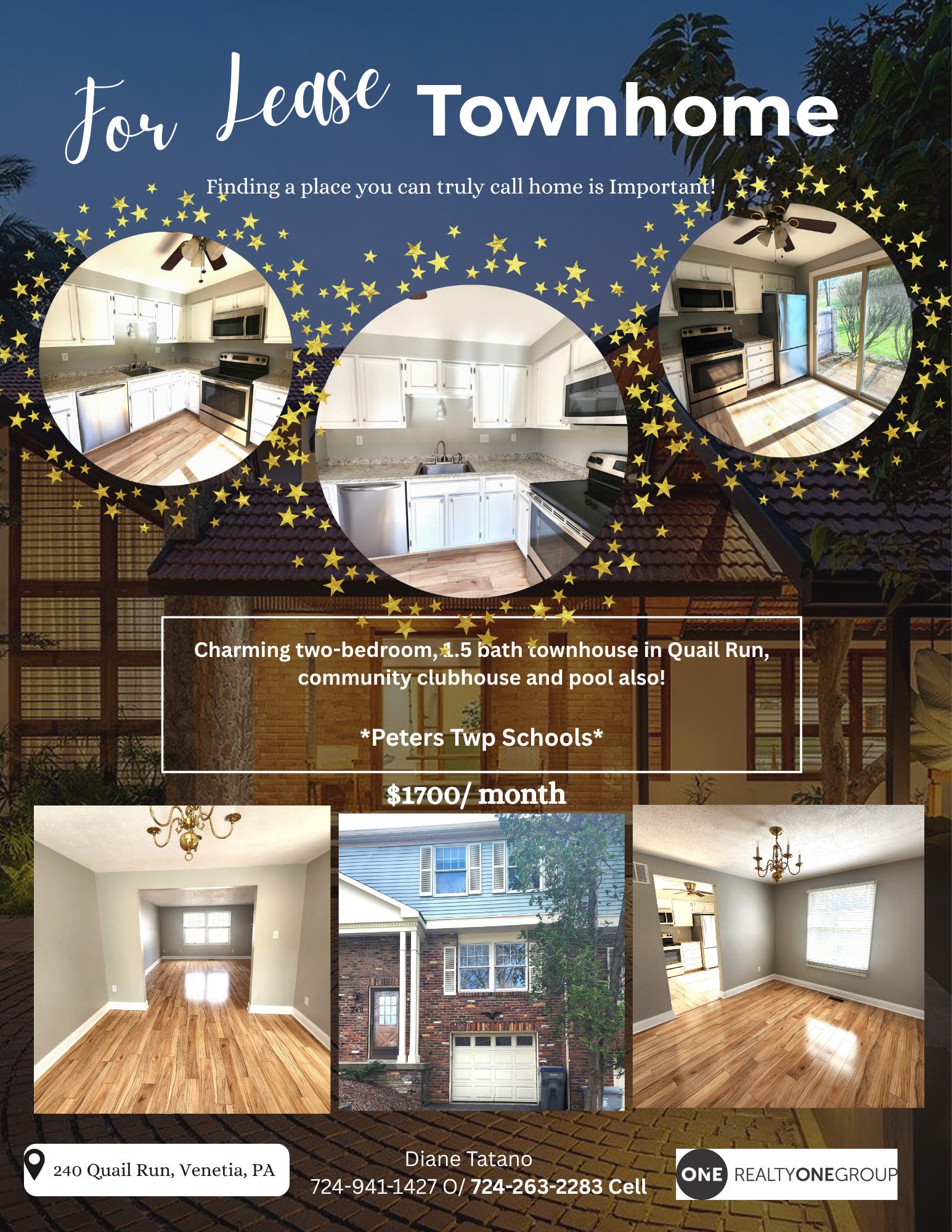 Townhouse for Lease in Quail Run