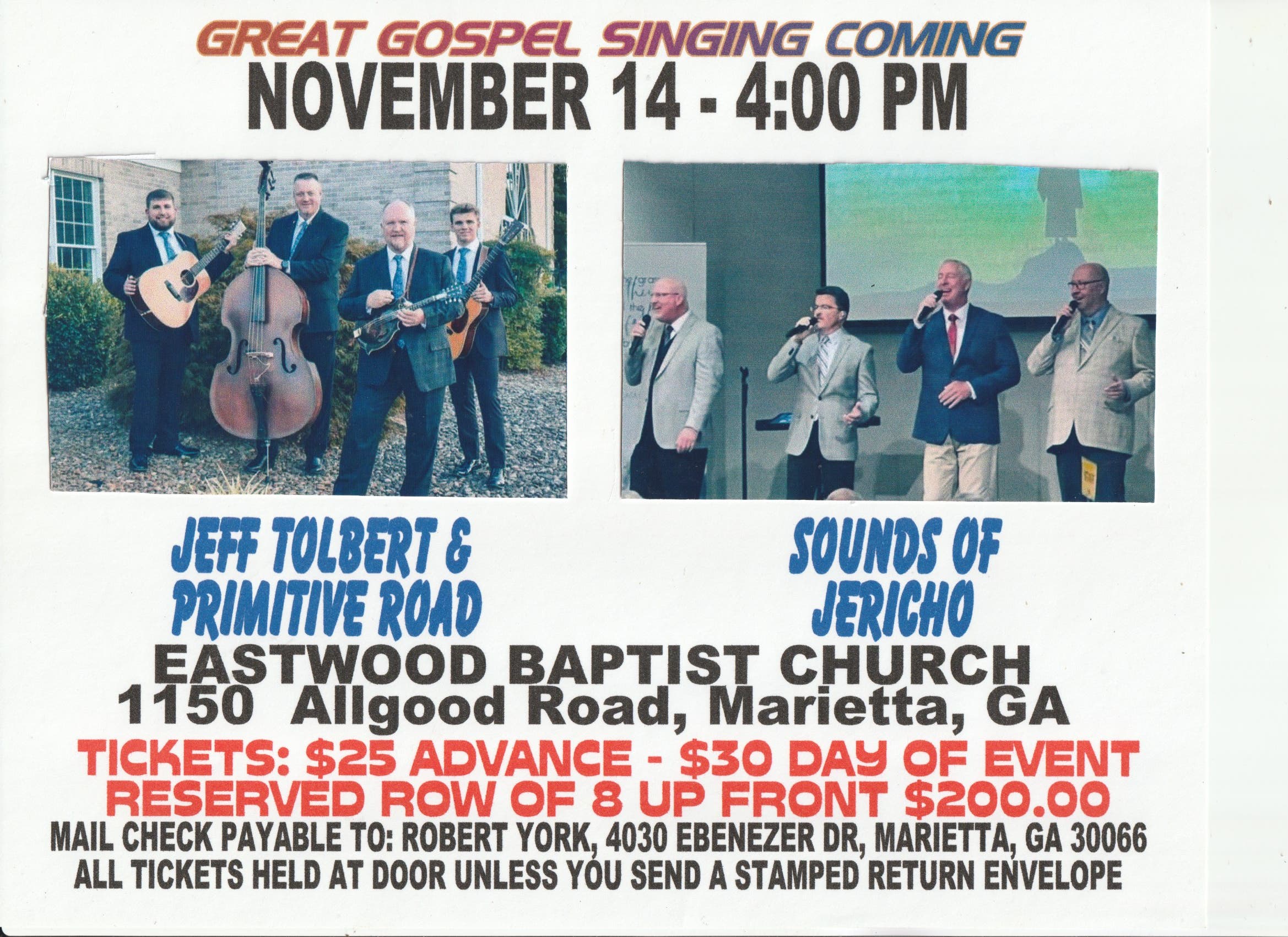 Jeff Tolbert & Primitive Road / Sounds of Jericho