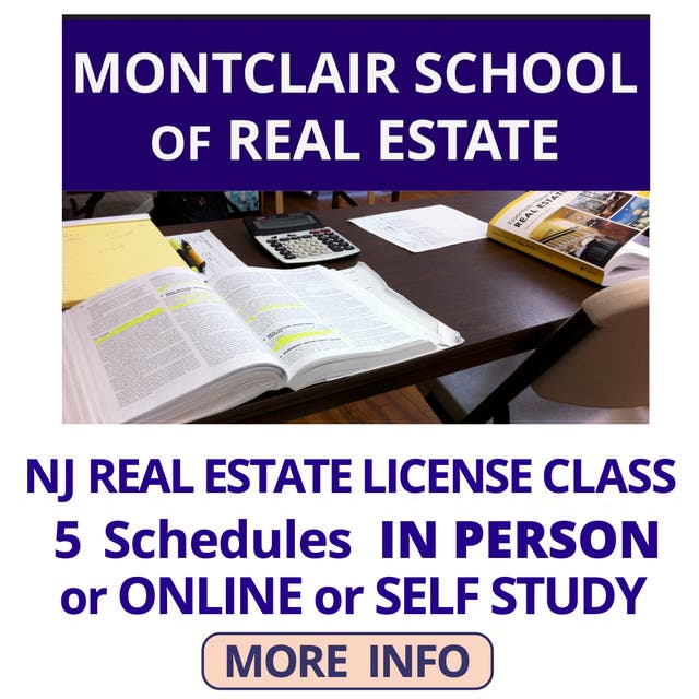 Nov 7 a NJ Real Estate Agent * NEW Classes * IN PERSON or