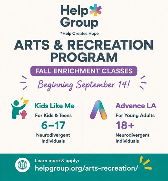 Help Group - Fall Enrichment Classes starting September 14