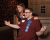 Karen Klass and Avi Lesser spreading smiles at the pre-reception