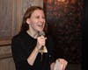  Last year’s 36 under 36 honoree, Katie Keidan, speaking to the current honorees at the pre-reception 