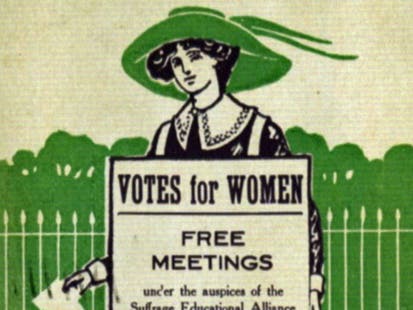 Votes for Women poster, part of the archival collection of Connecticut Historical Society 