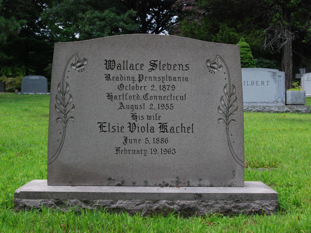 Wallace Stevens Monument at Cedar Hill Cemetery 